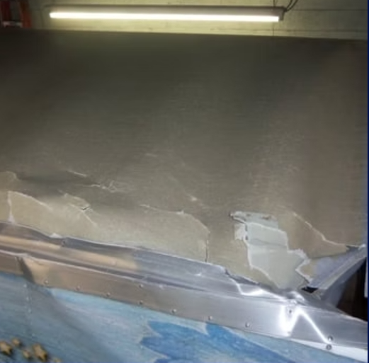 Roof skin peel & frame inspection