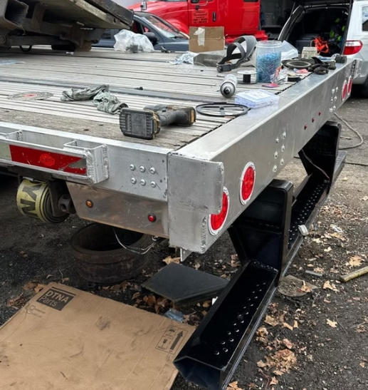 Finished trailer rear assembly